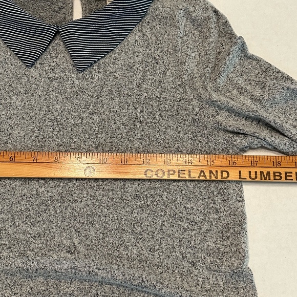 Monteau Los Angeles Lightweight Long Sleeve Sweater Collar Side Ruffle Teen L - Picture 7 of 8